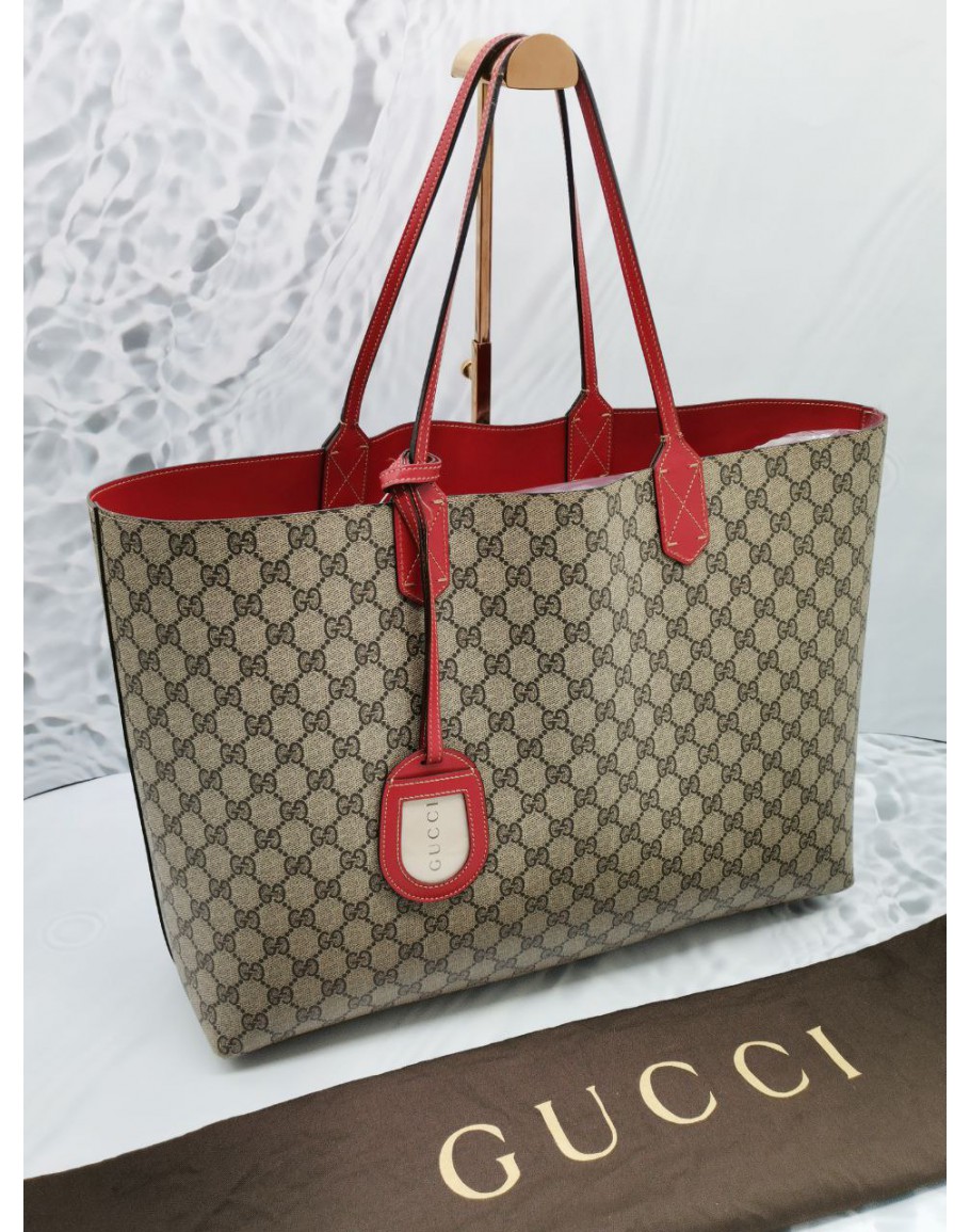 Gucci red 2024 reversible tote